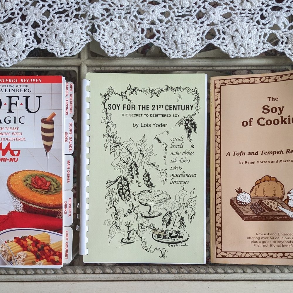 Soy and Tofu 3 Cookbook Set 1980's Old School Recipes